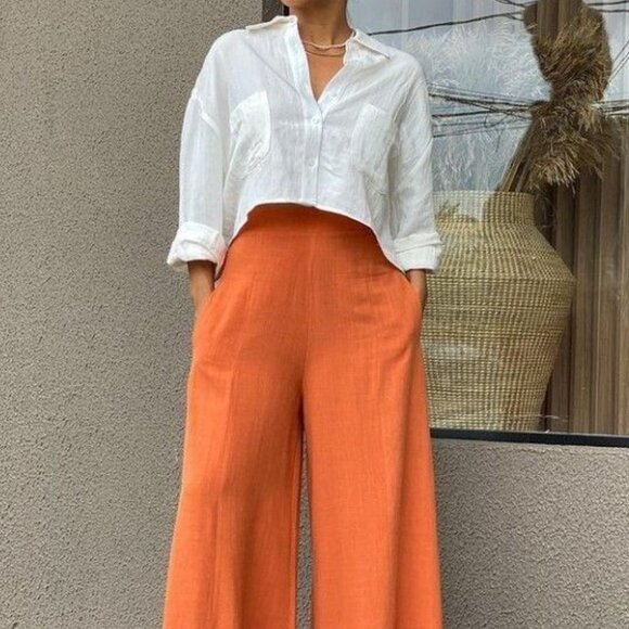 Cali 1850 linen blend wide leg pants - Picture 8 of 8